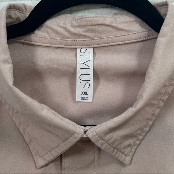 Stylus Pale Pink Casual Button Down Shirt Relaxed Fit. Size XXL. - Picture 3 of 8